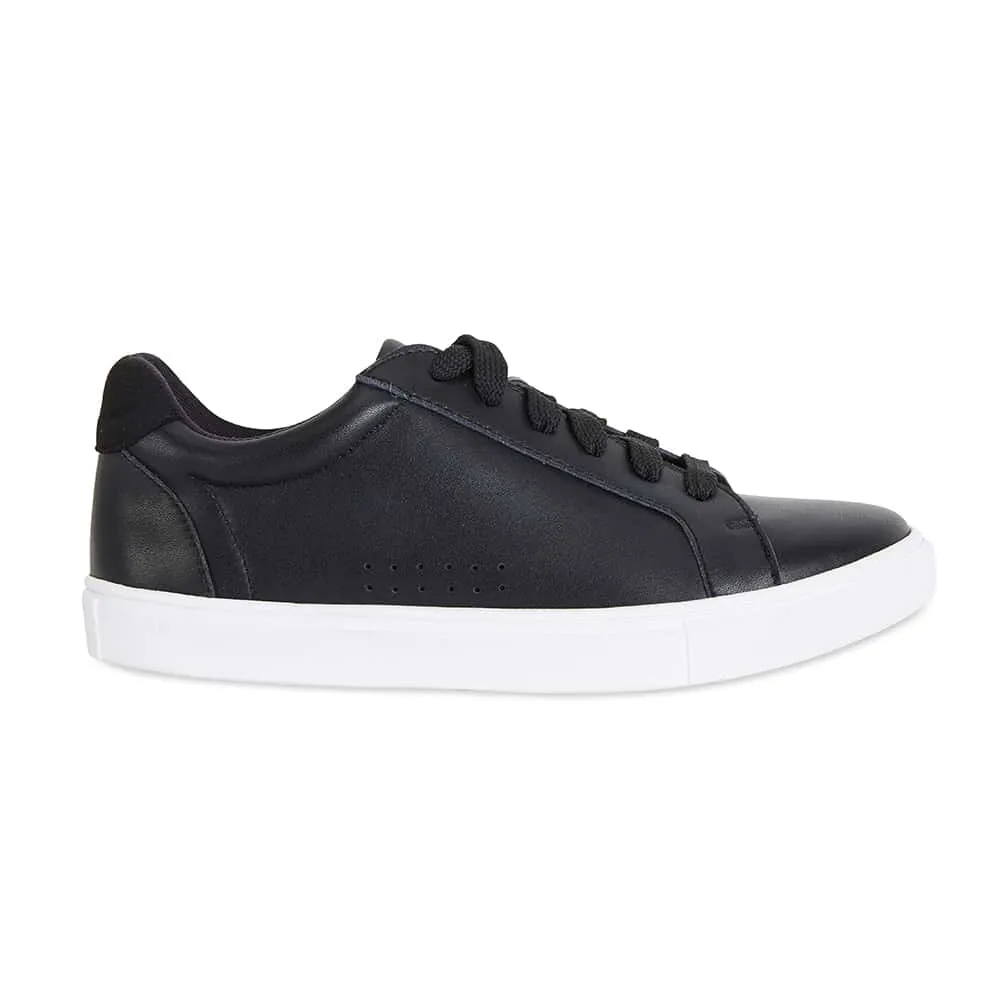 Serena Sneaker in Black Leather