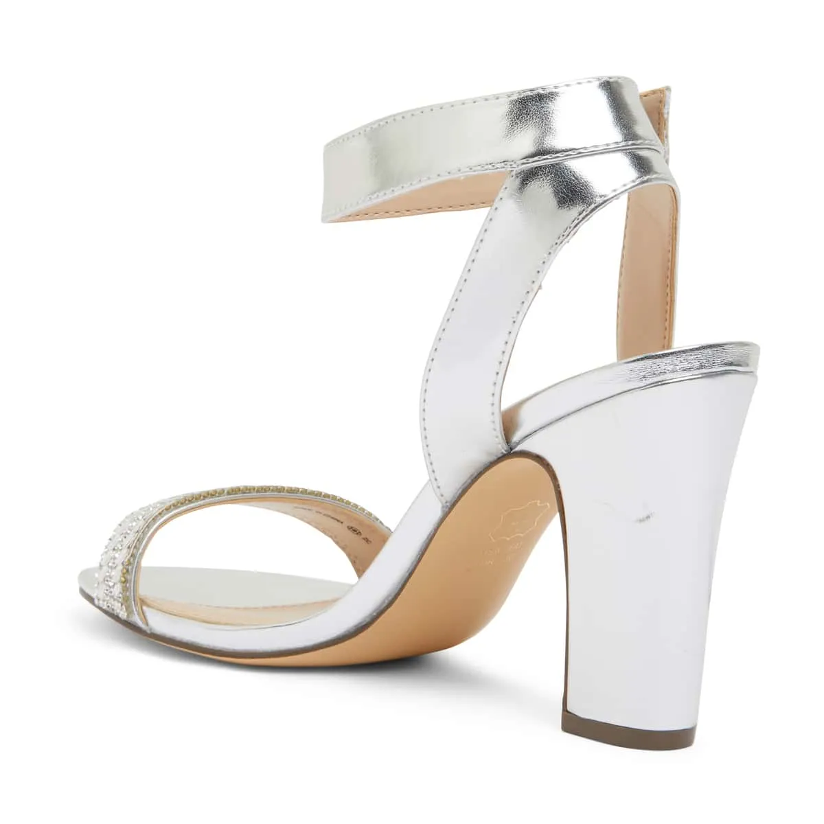 Sharon Heel in Silver Sparkle