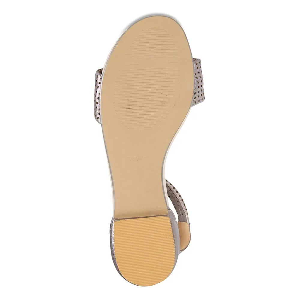 Shelly Sandal in Gunmetal Leather