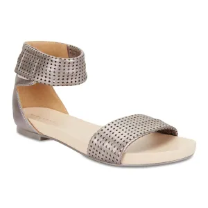Shelly Sandal in Gunmetal Leather