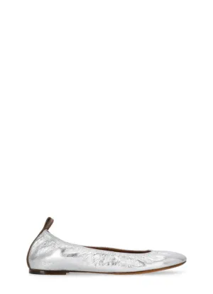 Silver Leather Ballet Shoes