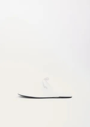 Slipper with Bow  White