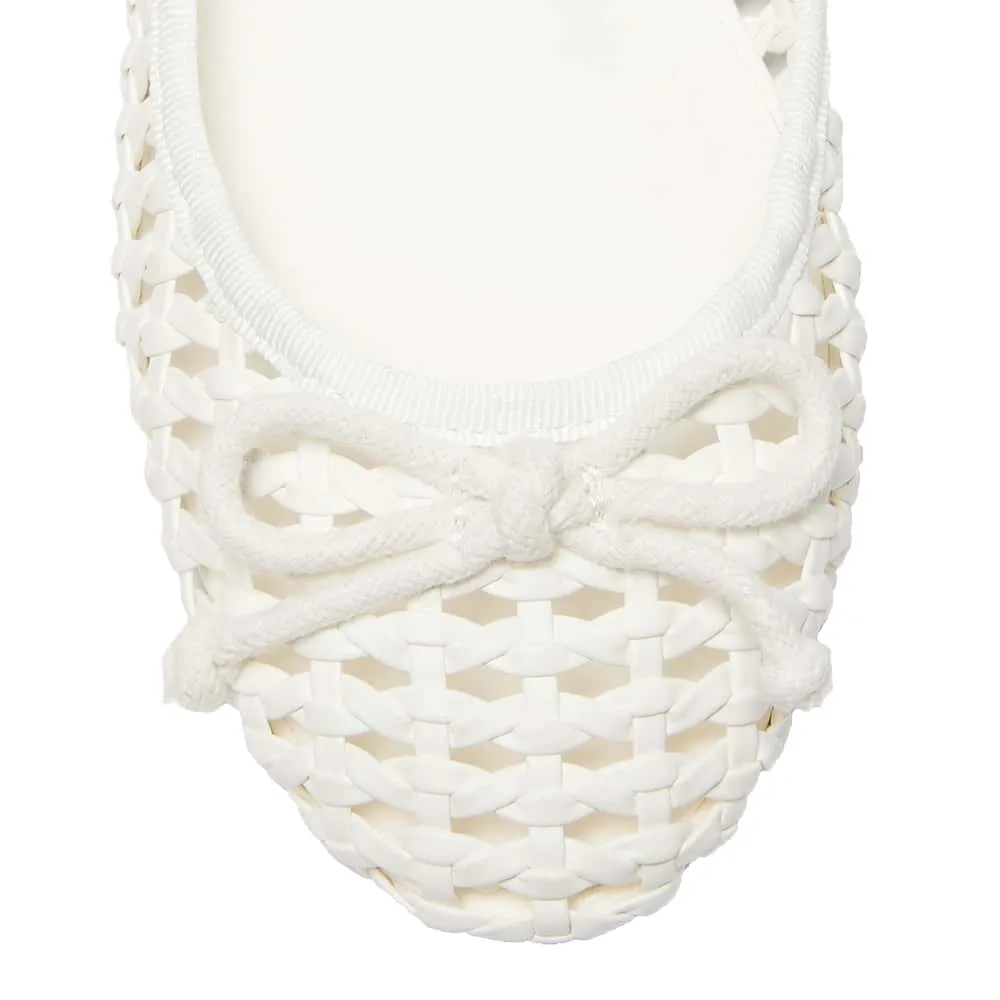 Sloane Flat in Bone Weave