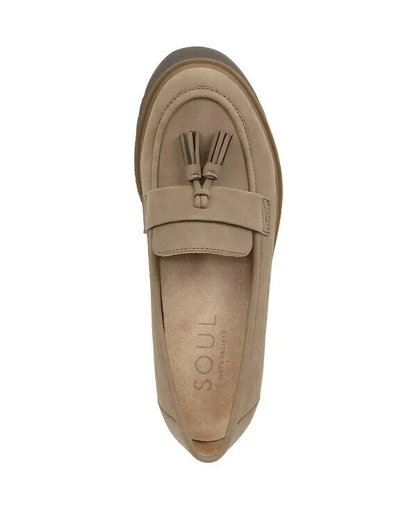 Soul Naturalizer Josie Lug Flat Women's US 8 Gray Platform Loafer Shoes ZPO1642 (Gray,8)