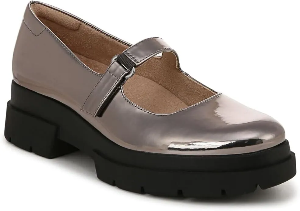 Soul Olivet J0906S2020 Mary Jane Womens 8.5 Silver Metallic Leather Shoes ZPO953