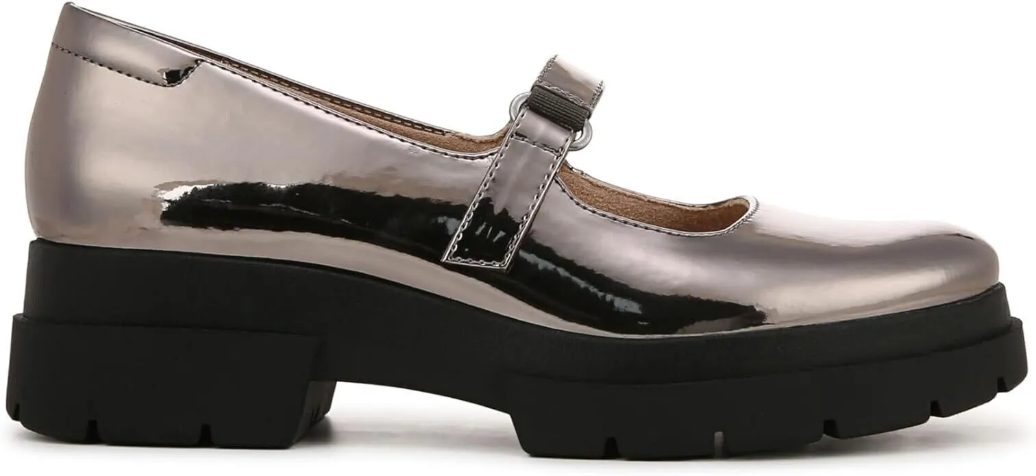 Soul Olivet J0906S2020 Mary Jane Womens 8.5 Silver Metallic Leather Shoes ZPO953