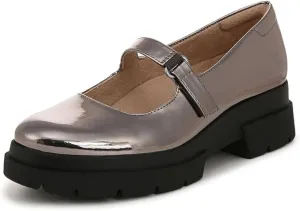 Soul Olivet J0906S2020 Mary Jane Womens 8.5 Silver Metallic Leather Shoes ZPO953