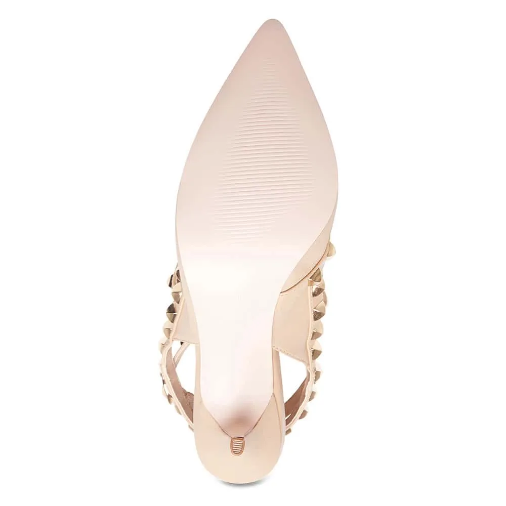 Sphinx Heel in Nude Leather