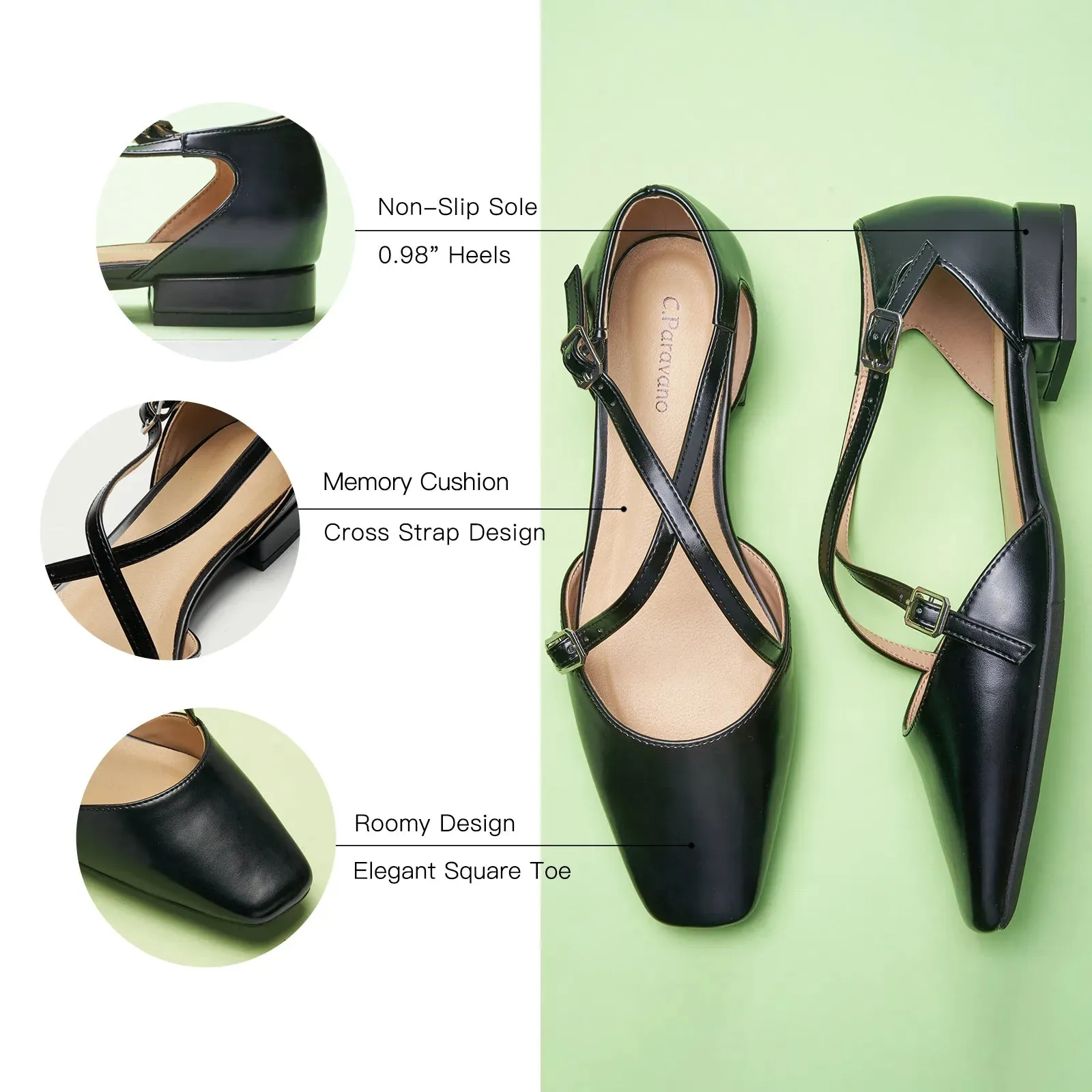 Square Toe Cross Strap SandalsAlyssa E