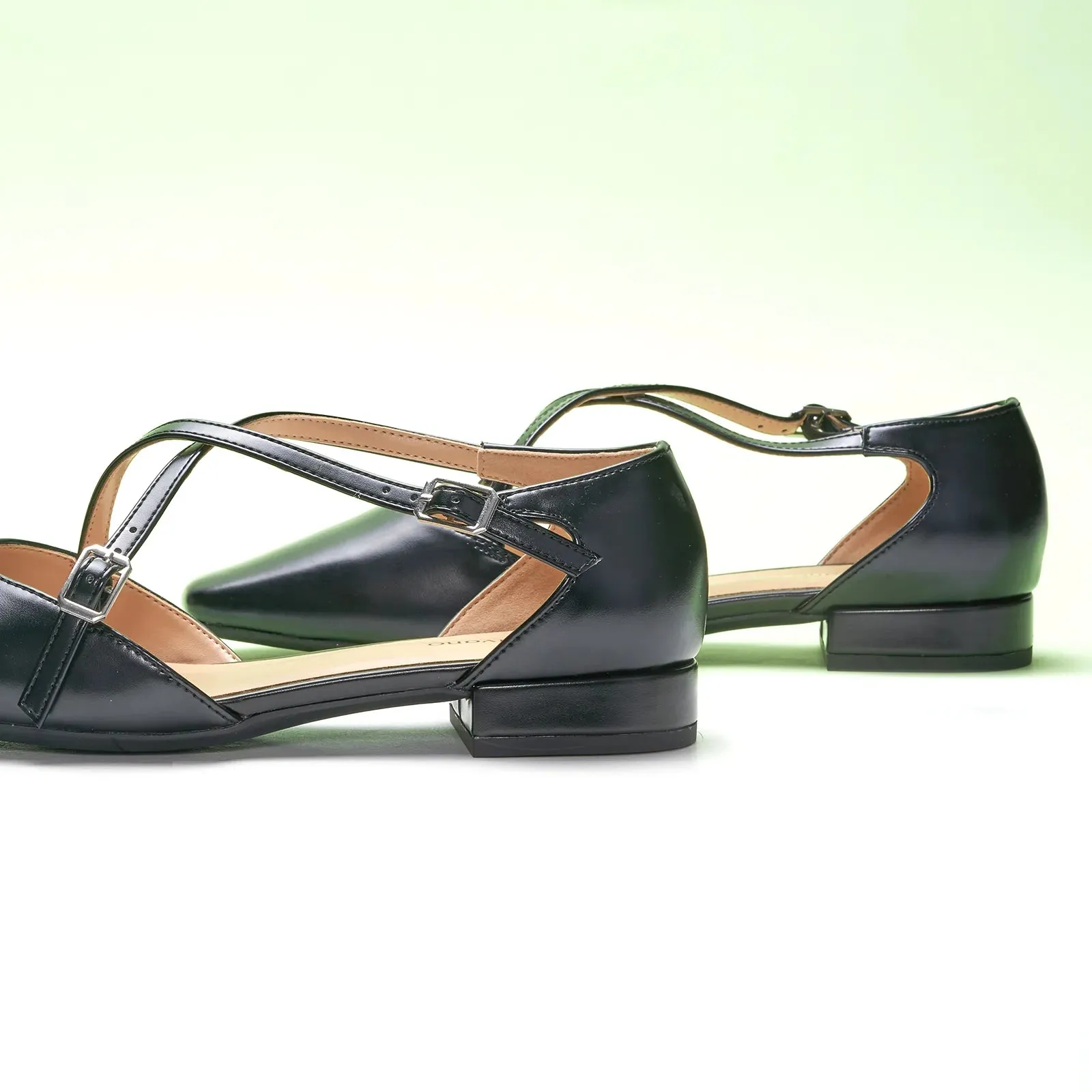 Square Toe Cross Strap SandalsAlyssa E
