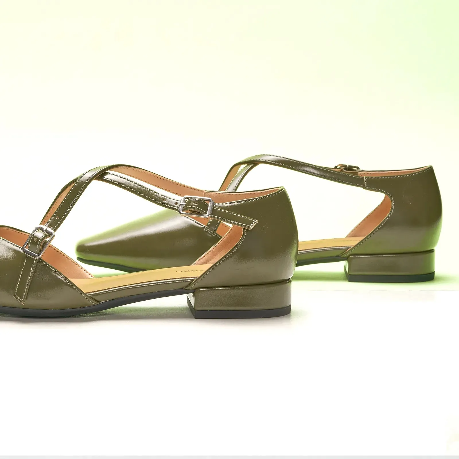 Square Toe Cross Strap SandalsAlyssa E