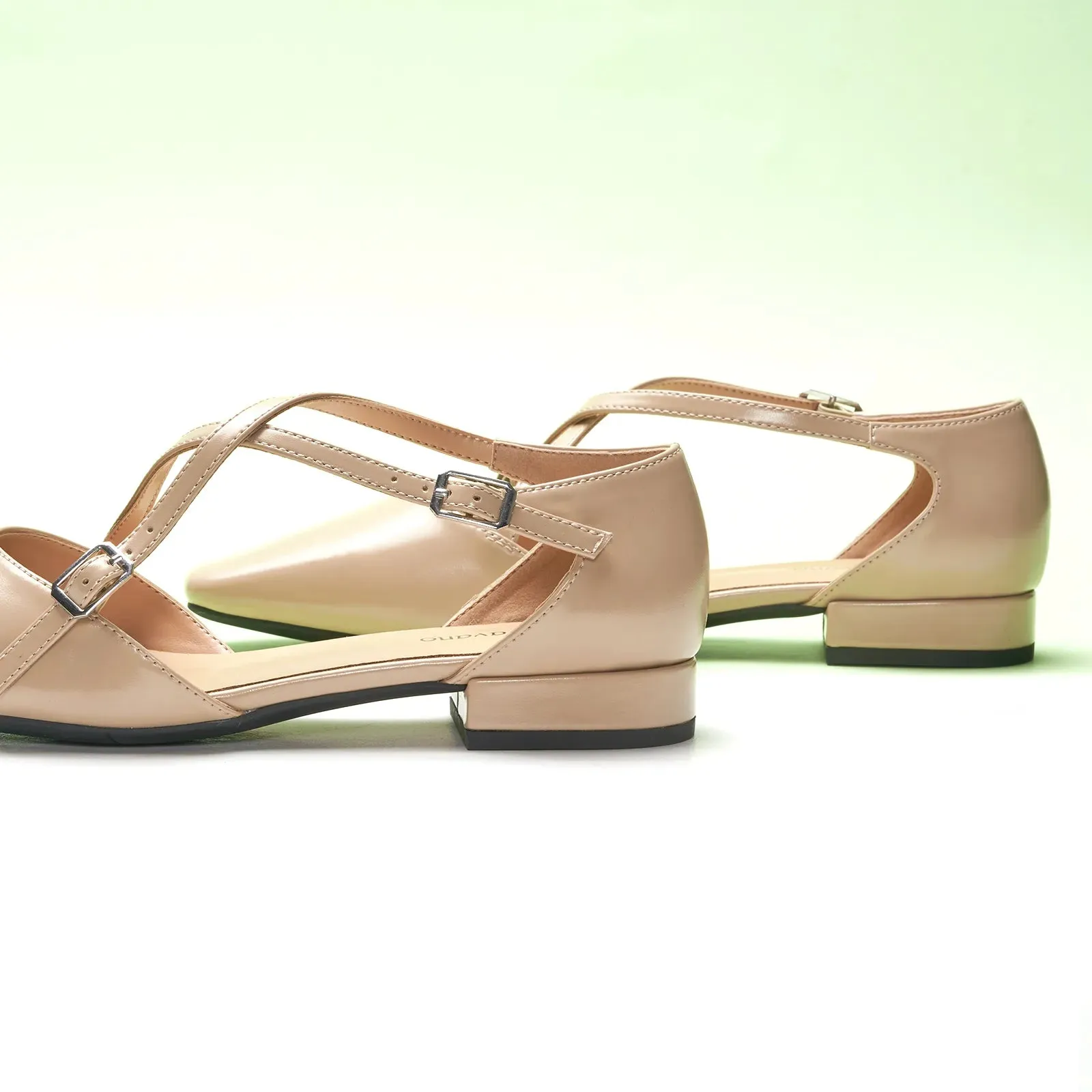 Square Toe Cross Strap SandalsAlyssa E