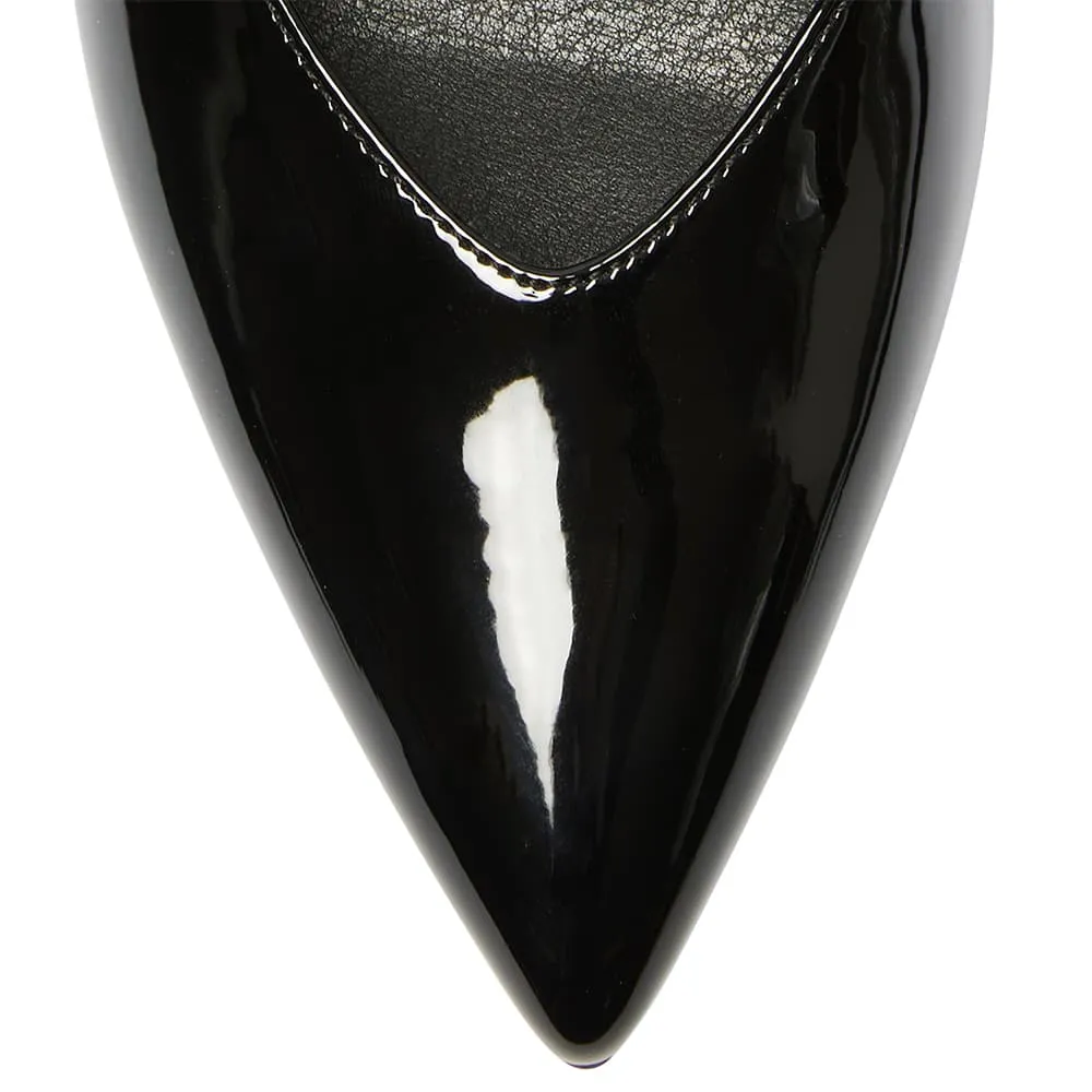 Stacey Heel in Black Patent