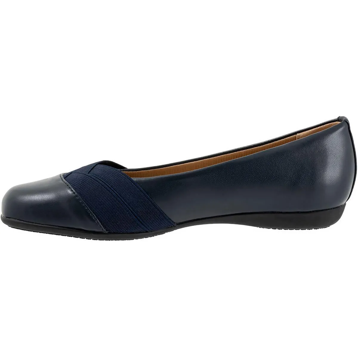 Stella Womens Faux Leather Slip-On Ballet Flats