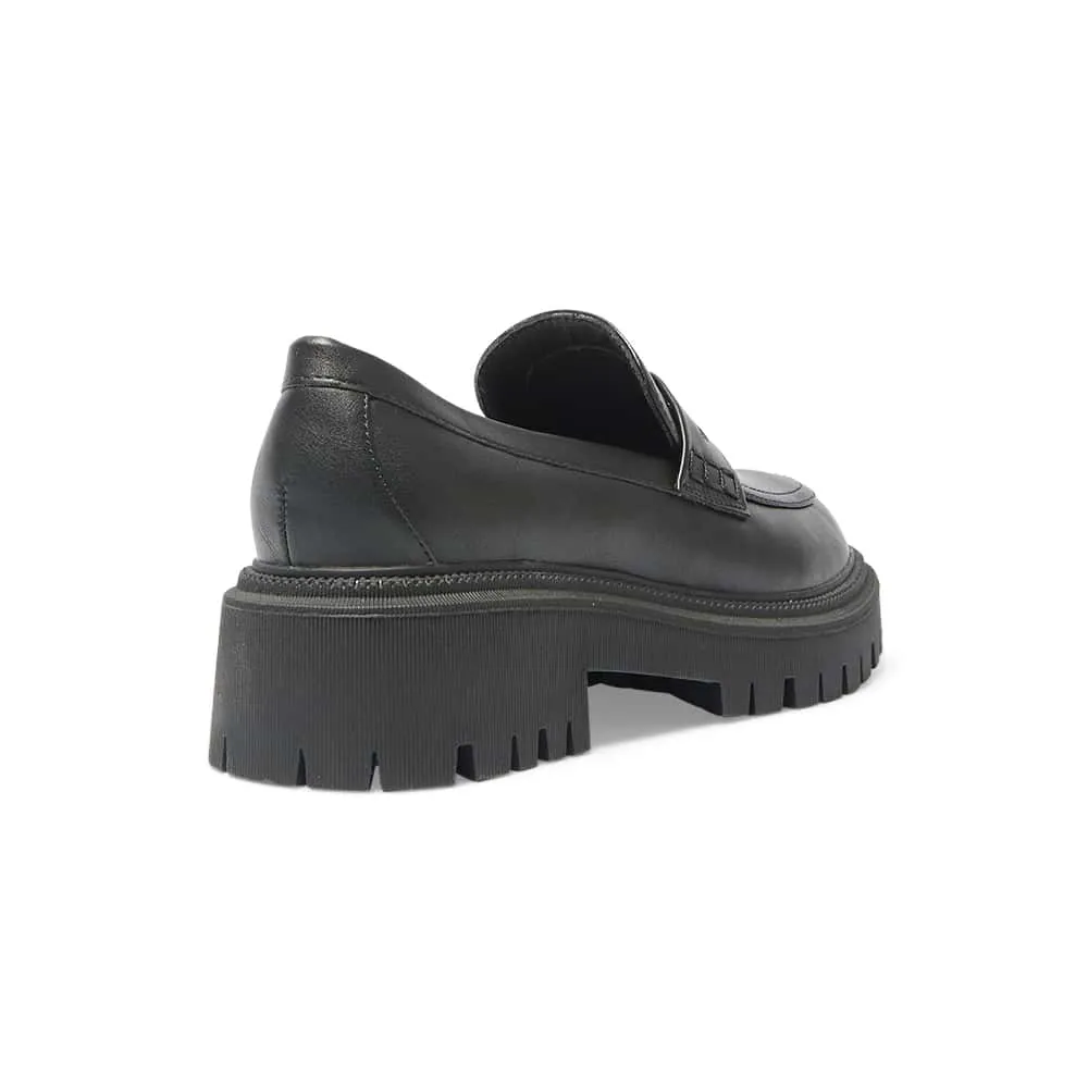 Stetson Loafer in Black Smooth