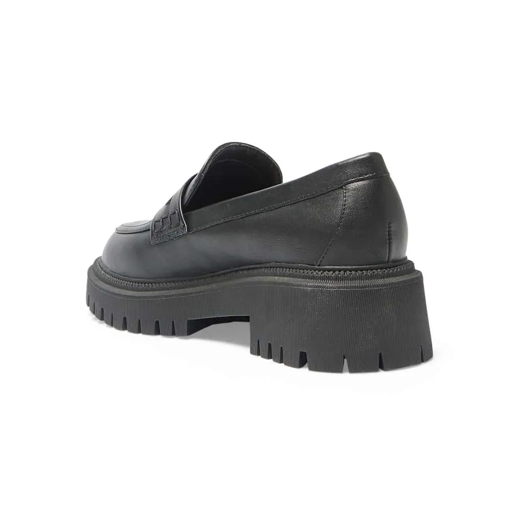Stetson Loafer in Black Smooth