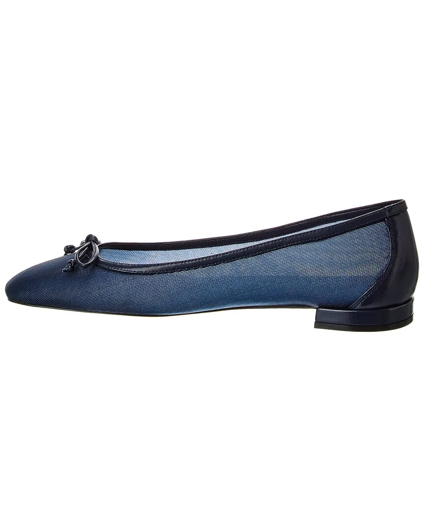 Stuart Weitzman Arabella Mesh & Leather Ballet Flat