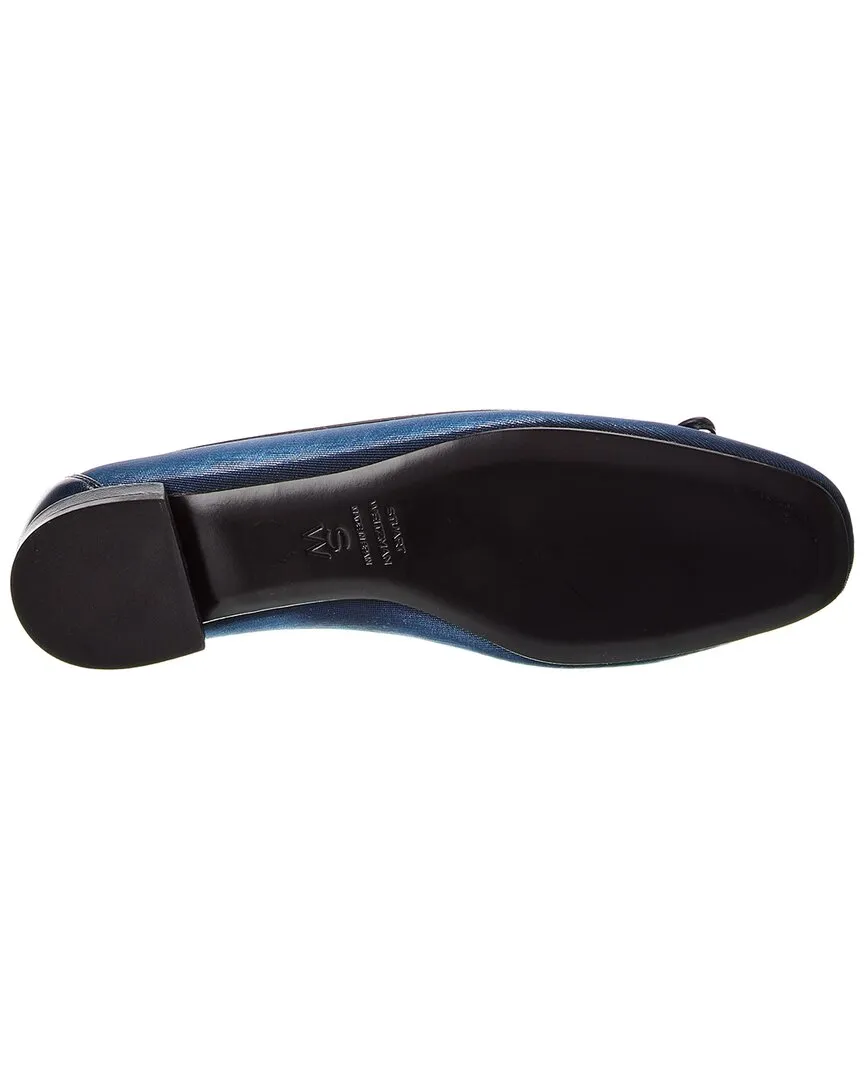 Stuart Weitzman Arabella Mesh & Leather Ballet Flat
