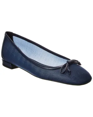 Stuart Weitzman Arabella Mesh & Leather Ballet Flat