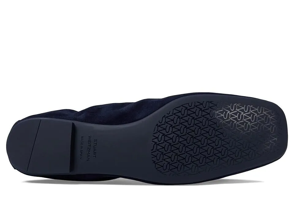 Stuart Weitzman Crystal Fleur Ballet Flat Womens 6.5 Nice Blue Square Toe KHD842