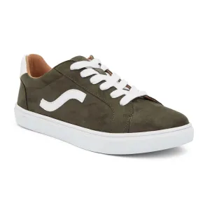 Swerve Sneaker in Khaki Suede