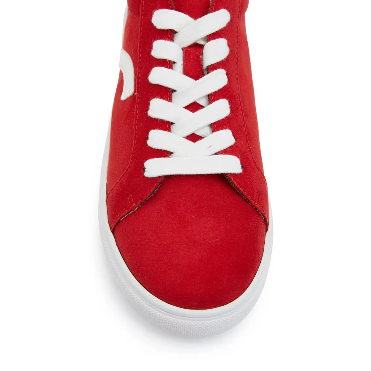 Swerve Sneaker in Red Suede