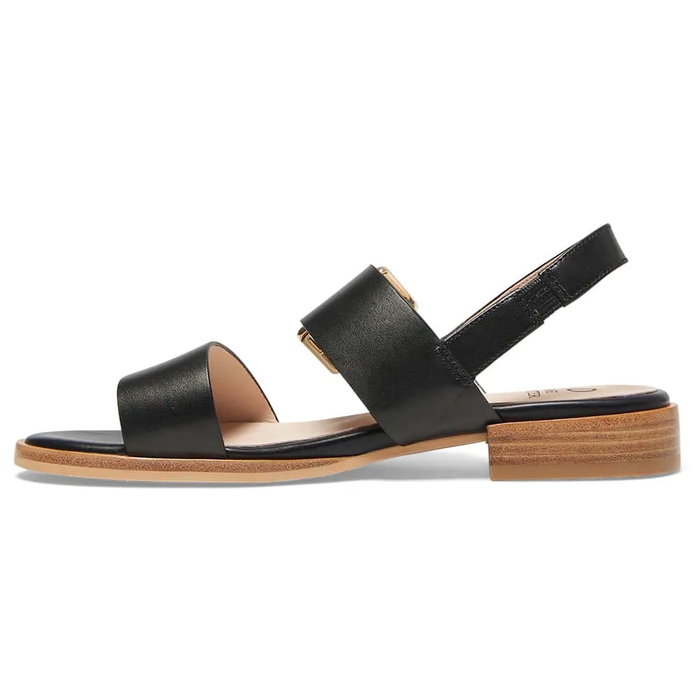 Tabatha Sandal in Black Leather