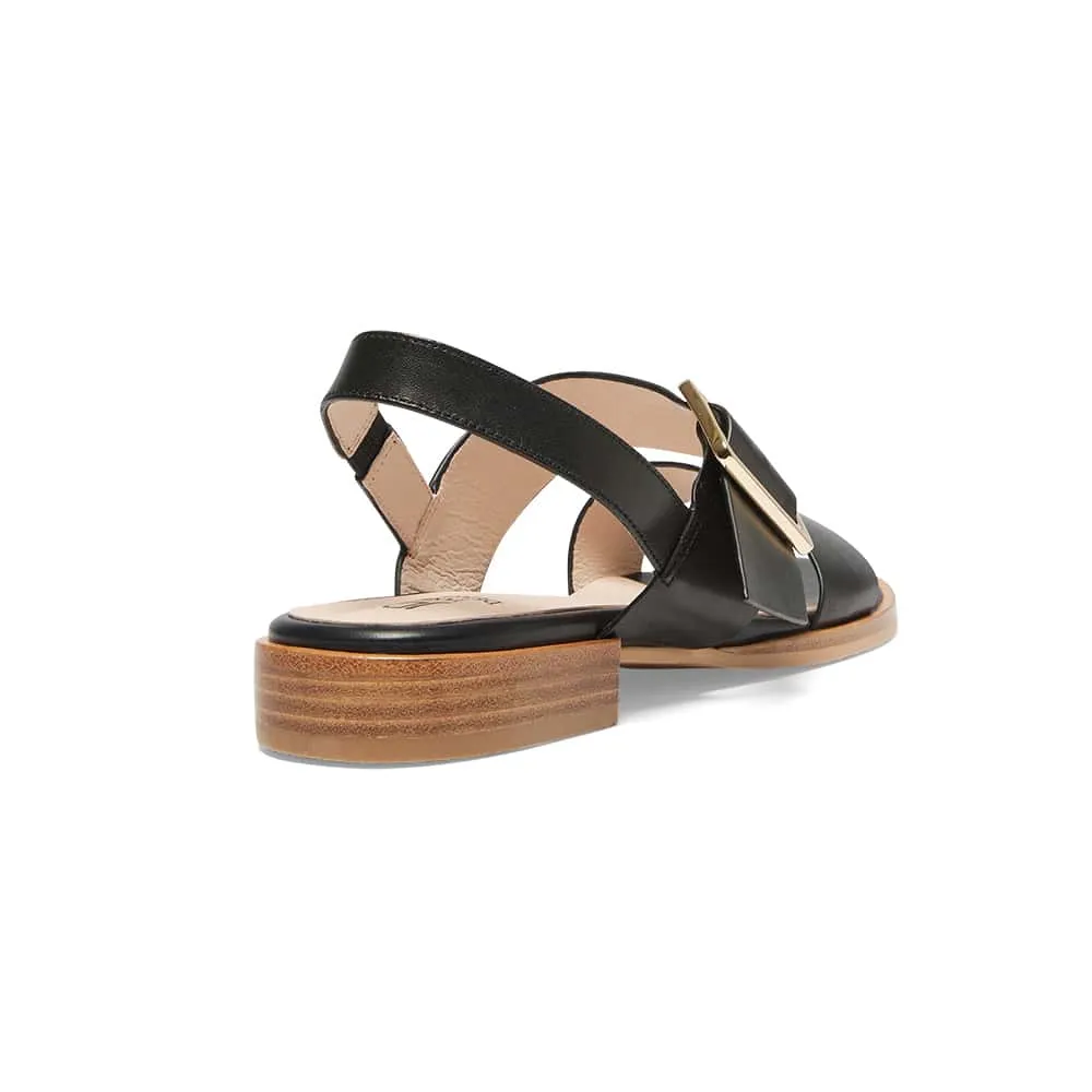 Tabatha Sandal in Black Leather