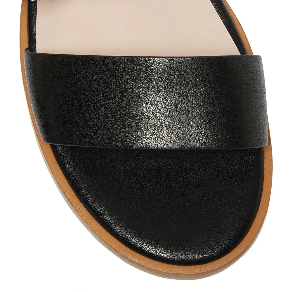 Tabatha Sandal in Black Leather