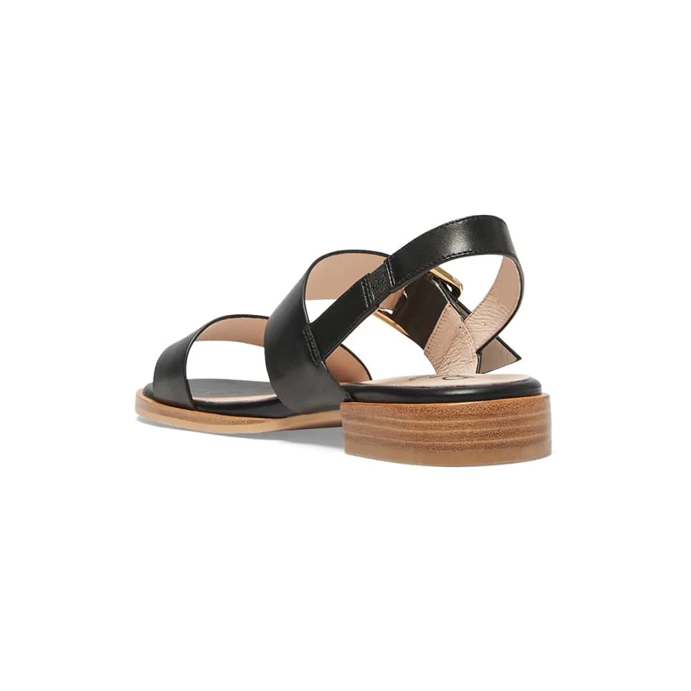 Tabatha Sandal in Black Leather