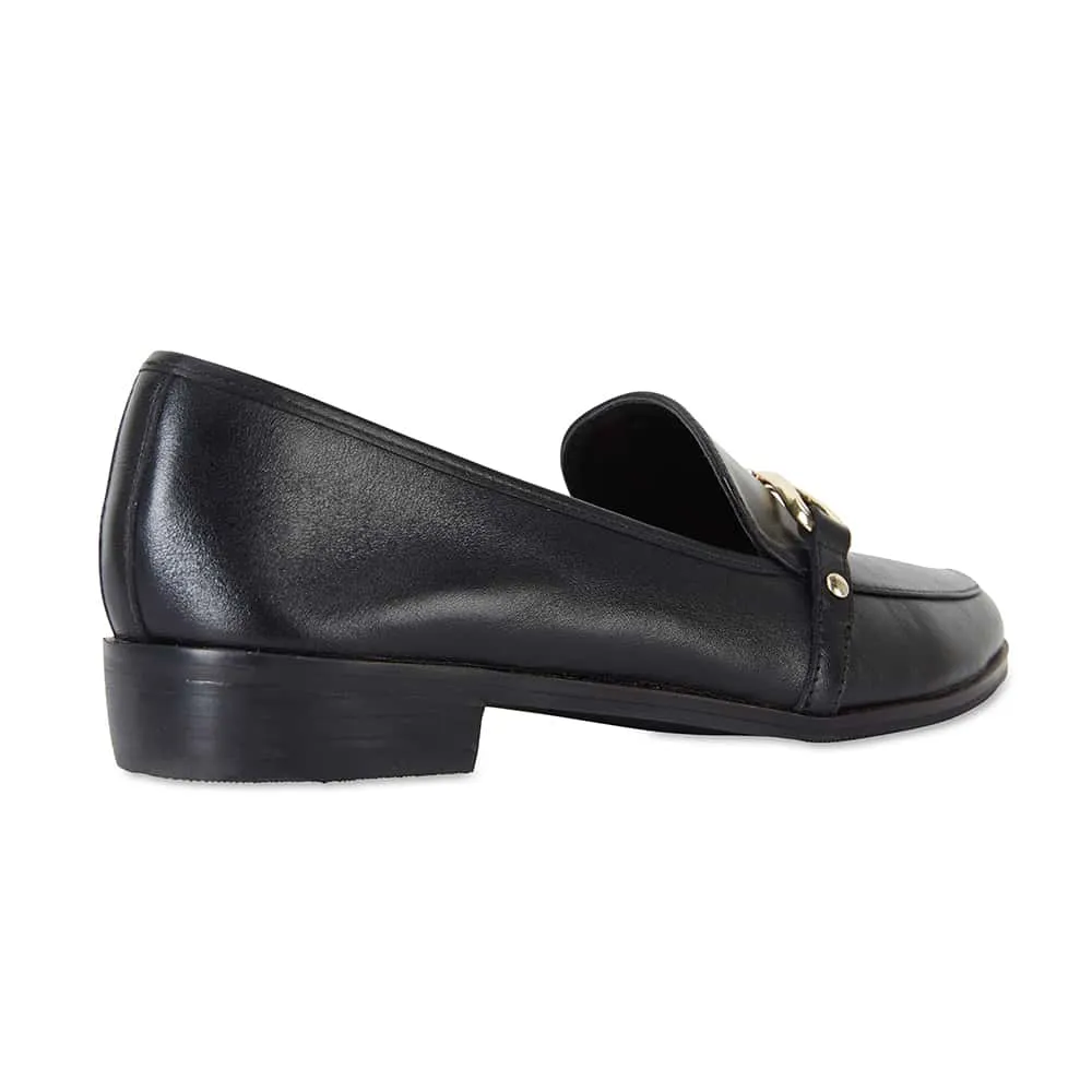 Tally Loafer in Black Leather