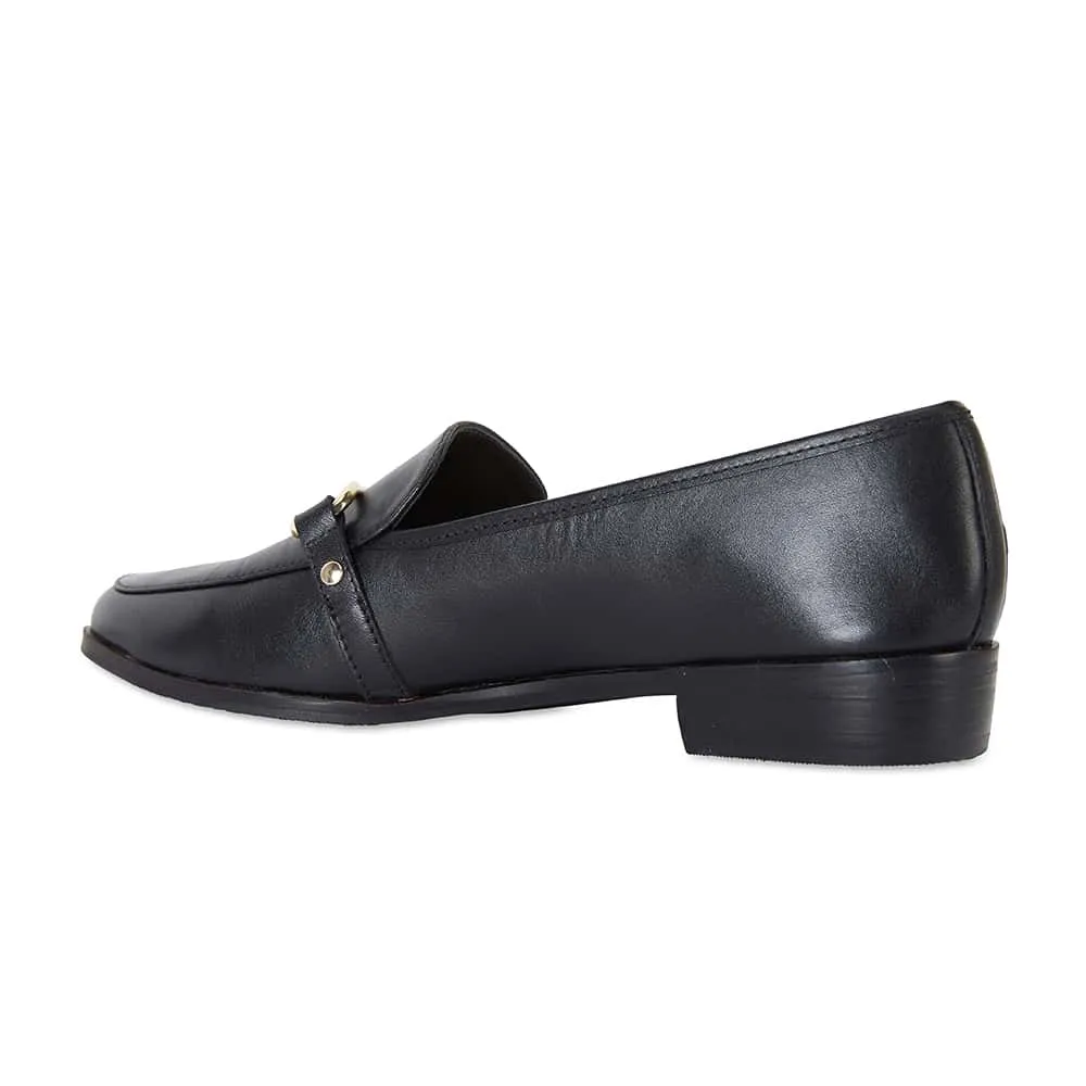 Tally Loafer in Black Leather