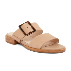 Tanya Slide in Nude Leather