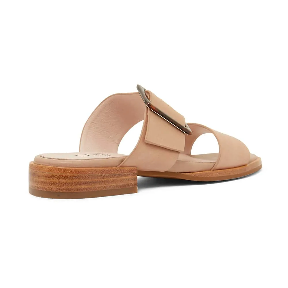 Tanya Slide in Nude Leather