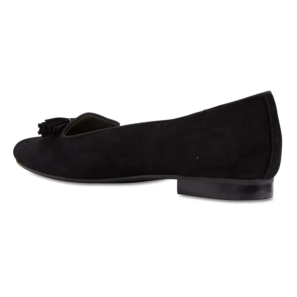 Taren Loafer in Black Suede