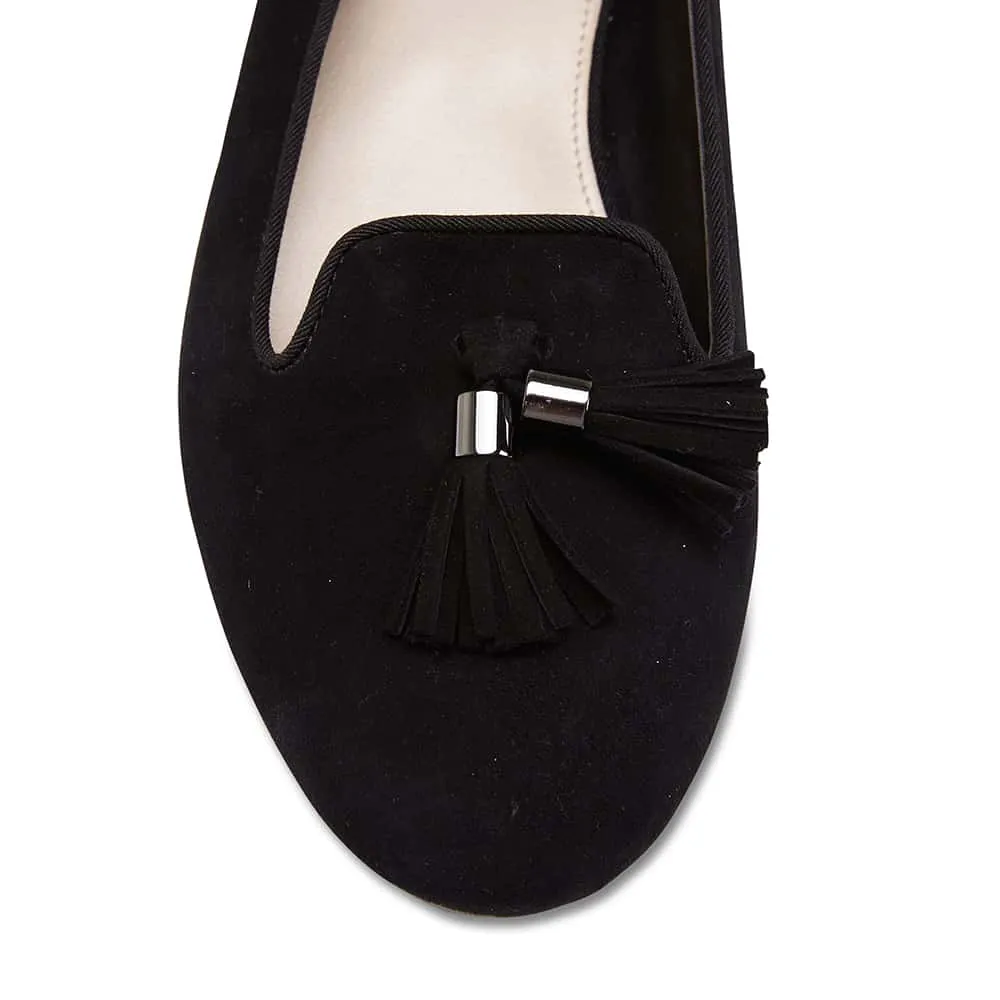 Taren Loafer in Black Suede