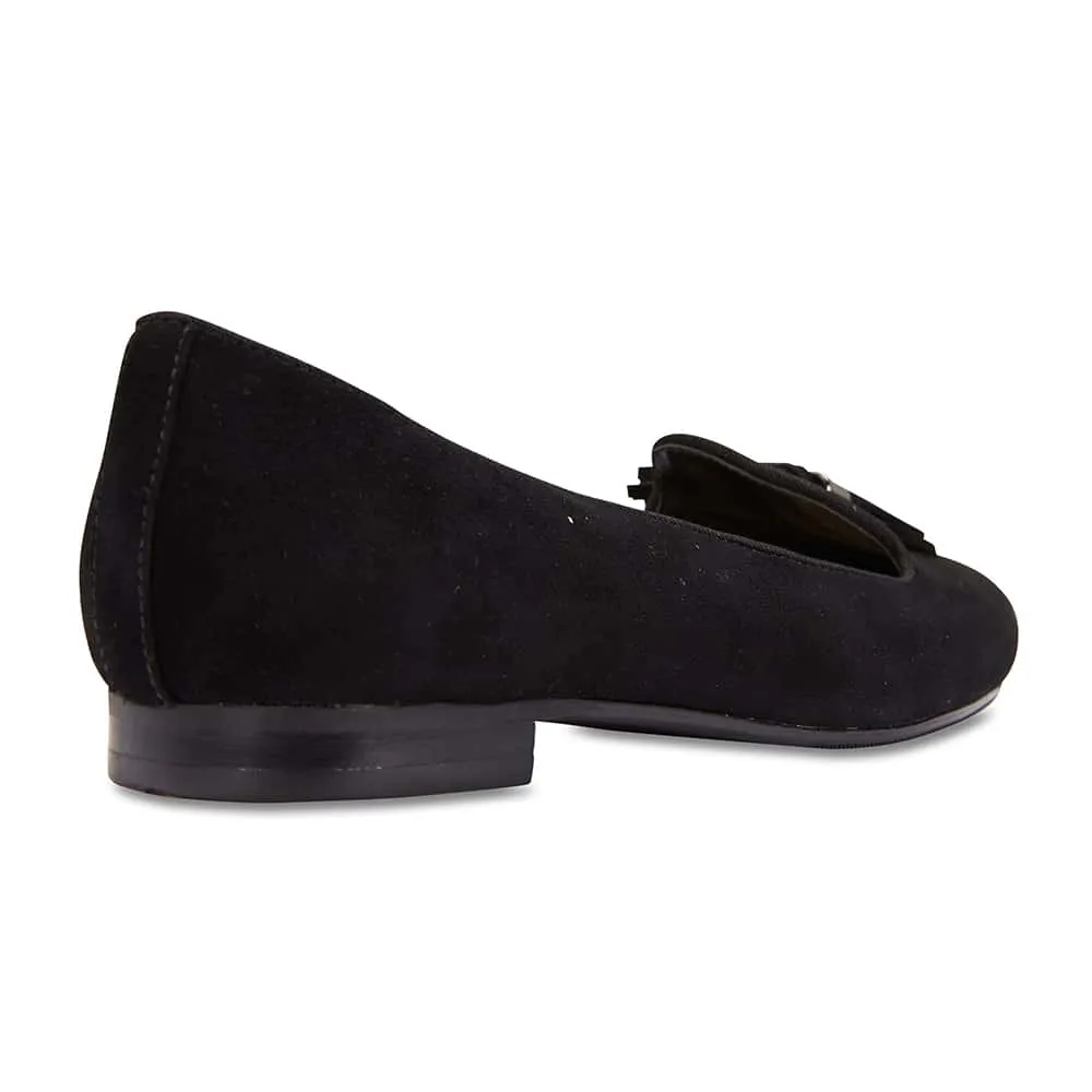 Taren Loafer in Black Suede