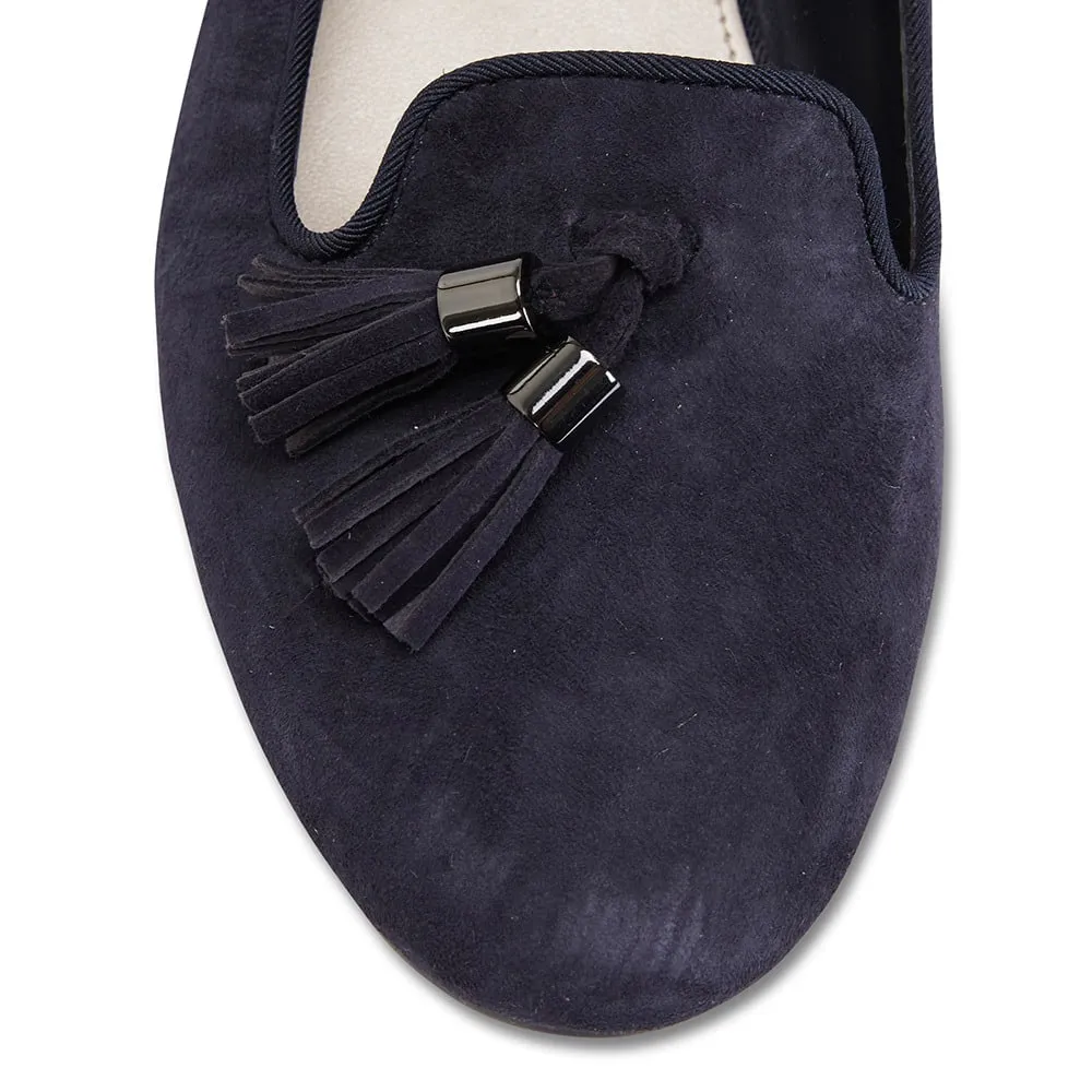Taren Loafer in Navy Suede