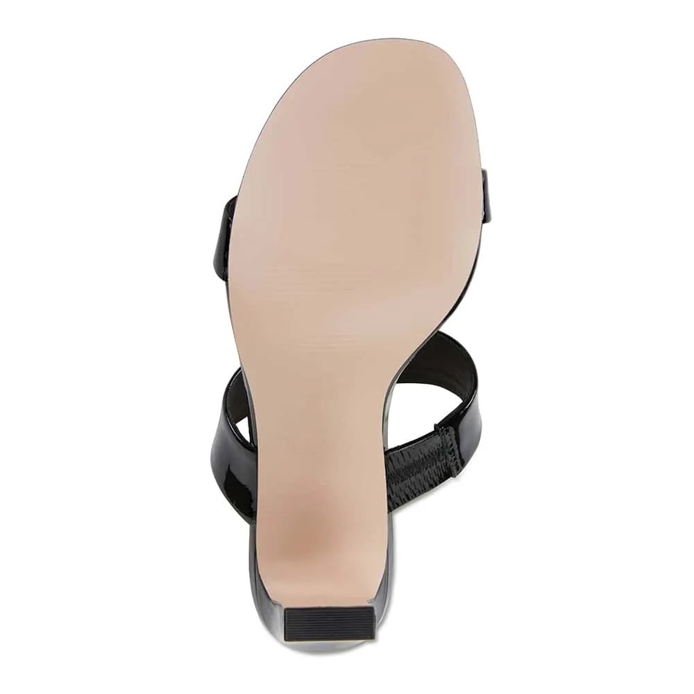 Tempo Heel in Black Patent