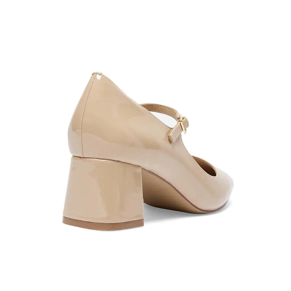 Tempt Heel in Nude Patent