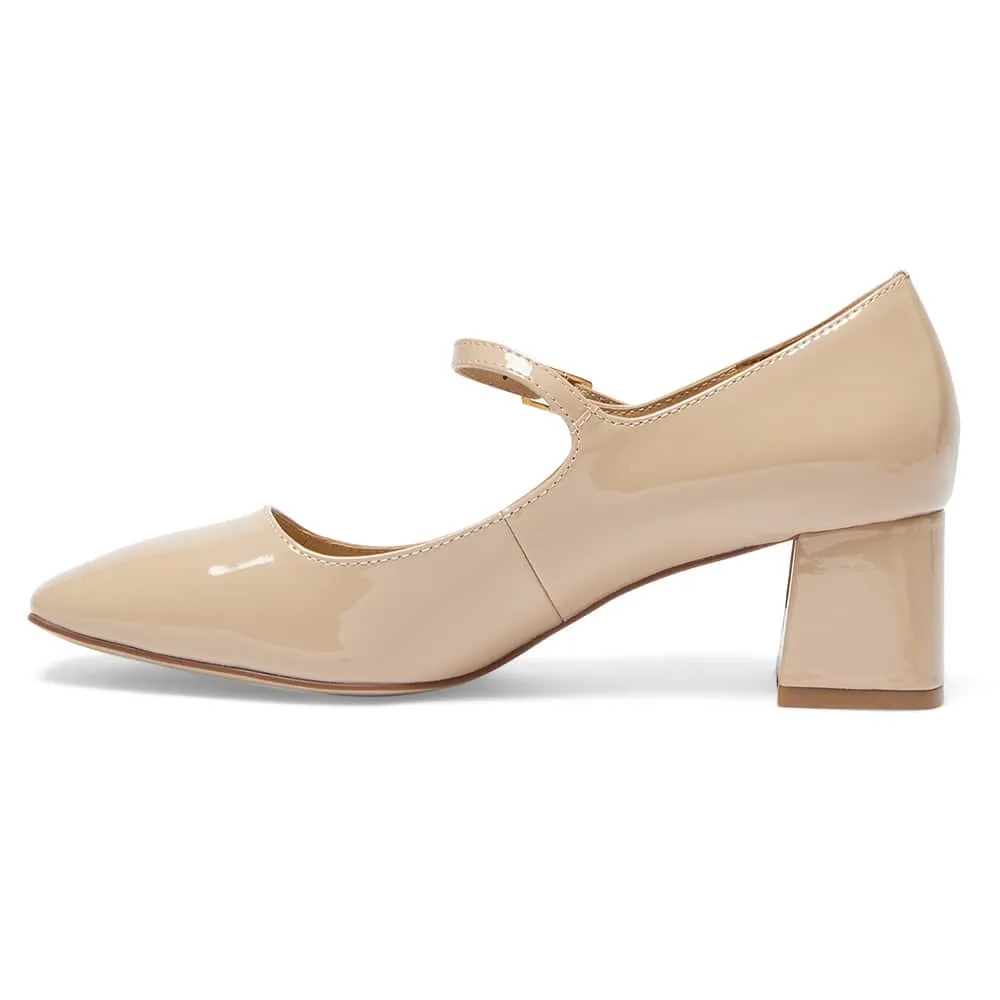 Tempt Heel in Nude Patent