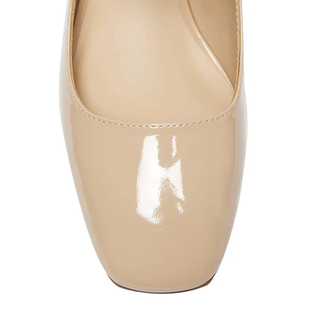 Tempt Heel in Nude Patent