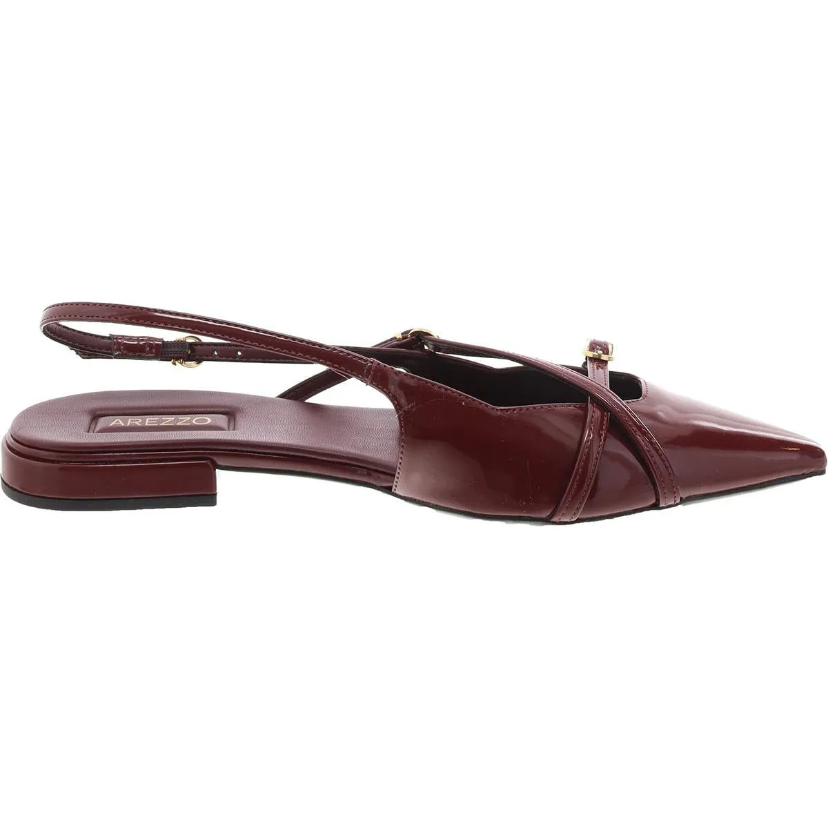 Tiffany Womens Patent Strappy Ballet Flats