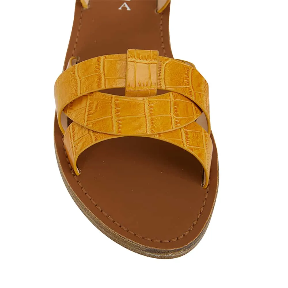 Toby Sandal in Yellow Smooth