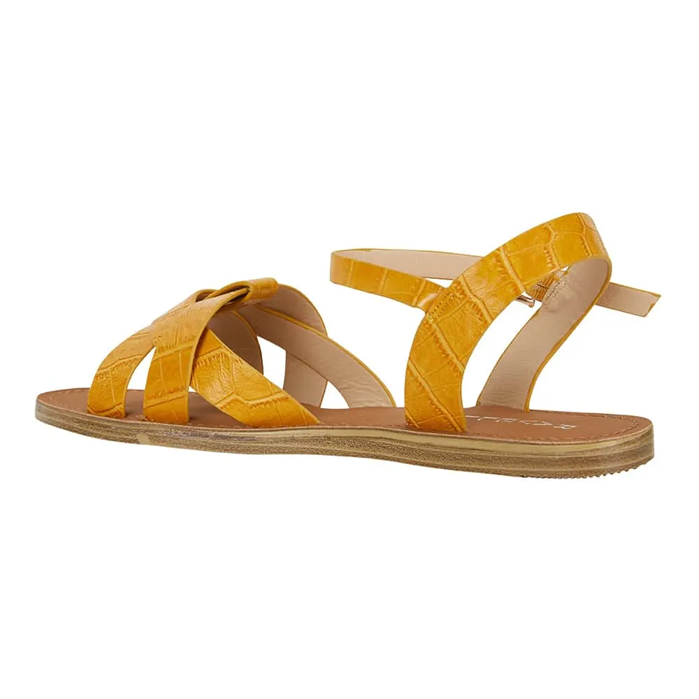Toby Sandal in Yellow Smooth