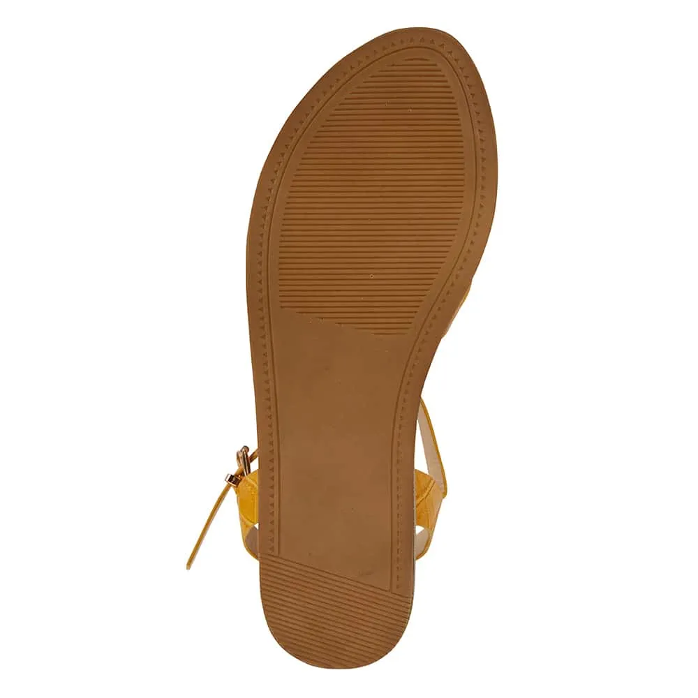 Toby Sandal in Yellow Smooth