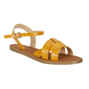 Toby Sandal in Yellow Smooth