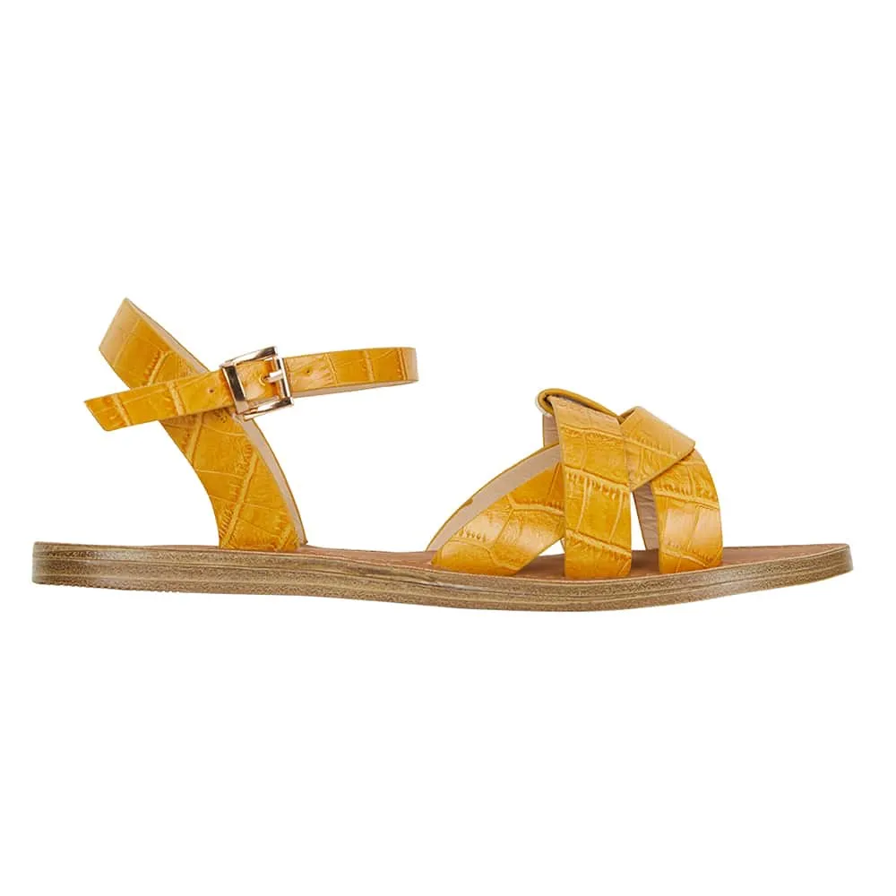 Toby Sandal in Yellow Smooth
