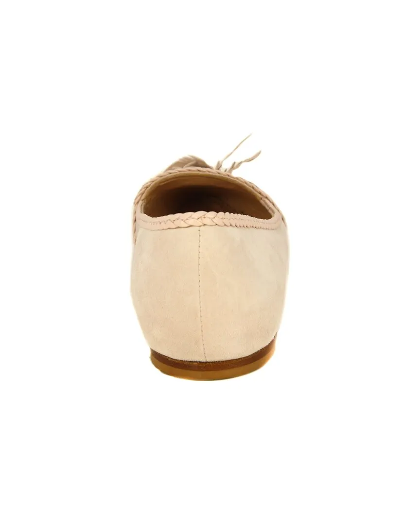 TODs Bow Suede Ballet Flat