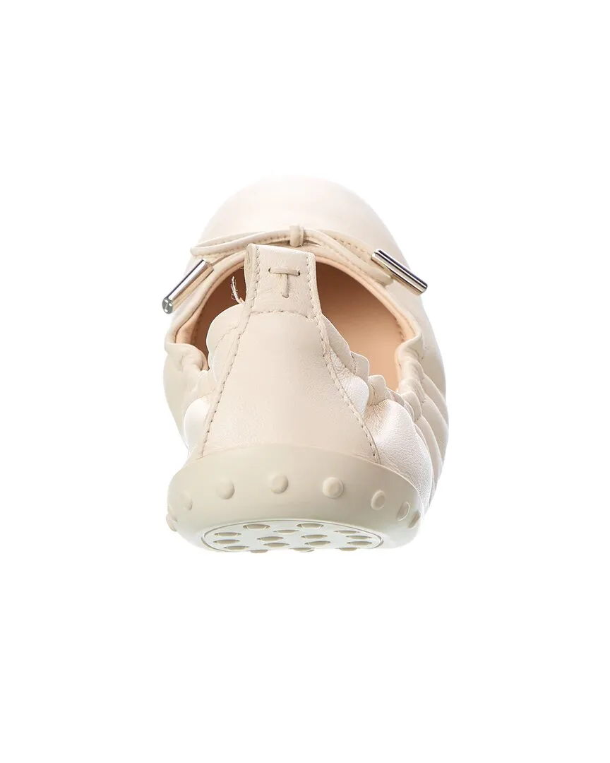 TODs Leather Ballerina Flat